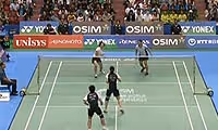 包宜鑫/钟倩欣日羽赛女双逆转夺冠 2011日本羽毛球公开赛 羽毛球比赛视频