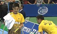 蔡赟/傅海峰VS古健杰/陈文宏(第一局) 2010日本公开赛 男双决赛视频