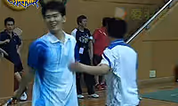 羽林争霸2012红牛城市羽毛球赛北京赛区廊坊站比赛进行中
