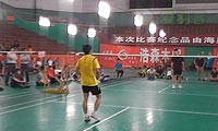 胡煜VS宋宗耀(下) 唐山市首届羽毛球邀请赛 男单资格赛比赛