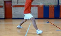 羽毛球步法：正手上网步法