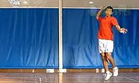 羽毛球步法：后场头顶球步法