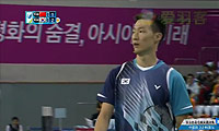 李炫一VS高欢 2014亚运会 男团男单决赛视频