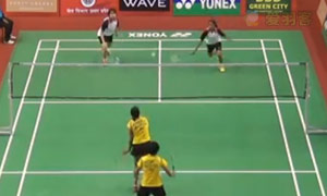 艾米利亚/宋佩珠VS格利亚尼/莉娅 2015印度黄金赛 女双1/8决赛视频