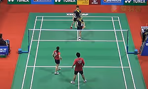 早川贤一/松友美佐纪VS李晋熙/周凯华 2015印度公开赛 混双1/8决赛视频