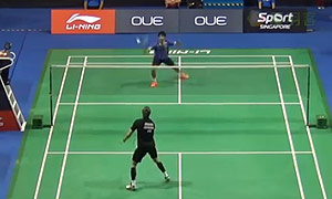 约根森VS普拉尼斯 2015新加坡公开赛 男单1/16决赛视频