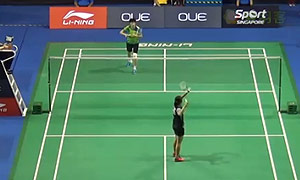 白驭珀VS鲁塞莉 2015新加坡公开赛 女单1/16决赛视频