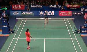 李雪芮VS吉尔莫 2015印尼公开赛 女单1/16决赛视频