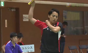 上田拓马VS武下利一 2015日本团体锦标赛 男单半决赛视频