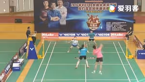 郑州站甲组郭鹏程/沈雅雯VS武付燚/樊华 2016双雄会混合团体赛 男双小组赛视频