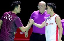 英媒组织“梦幻羽球赛” 林丹首轮惜败桃田