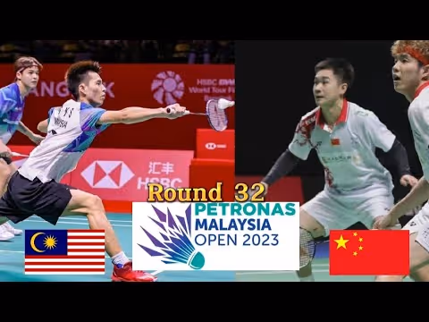 任翔宇/谭强1-2不敌王耀新/张御宇集锦，2023年马来西亚公开赛1/16决赛