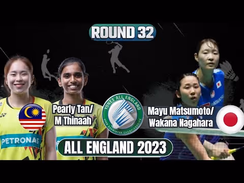 松本麻佑/永原和可那2-1陈康乐/穆拉利塔兰集锦！2023全英公开赛1/16决赛