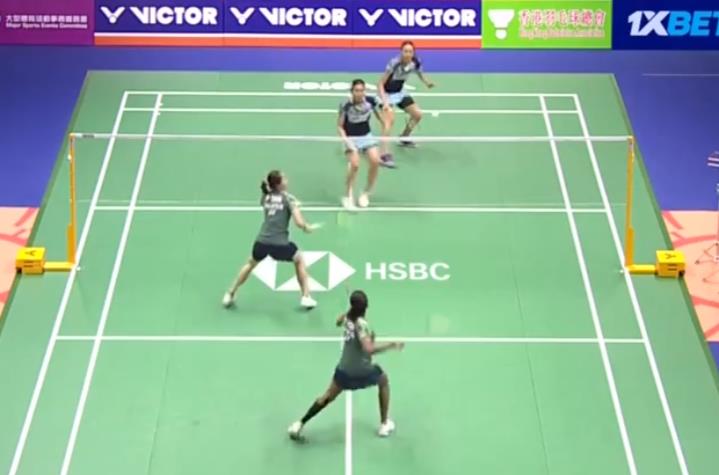 陈康乐/蒂娜VS本雅帕/努塔卡伦 2023香港公开赛 女双半决赛视频
