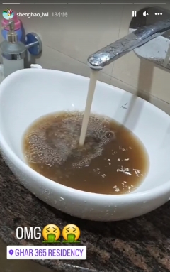 恶心！印度大师赛酒店水龙头喷出黑色粪便状液体
