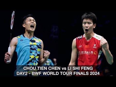 起跳霸气庆祝！李诗沣2-1周天成逆转集锦！ 2024世界羽联总决赛 男单小组赛视频