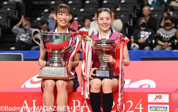 志田千阳/松山奈未2-0五十岚有纱/樱本绚子夺冠视频  2024全日本综合锦标赛 女双决赛视频