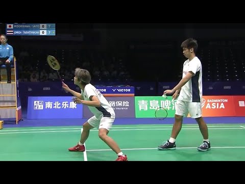 15-18到24-22逆转！苏帕克/沙西丽2-1绿川大辉/斋藤夏集锦 2025亚洲混合团体赛 混合团体小组赛视频