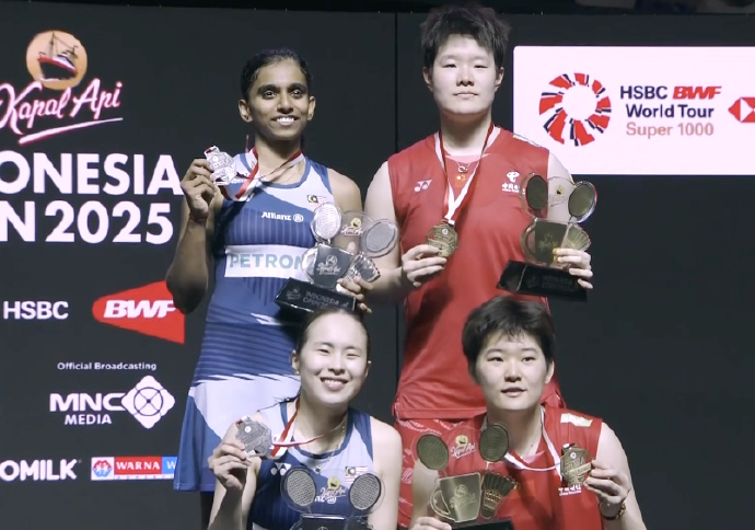 国羽唯一一冠！刘圣书/谭宁2-1逆转陈康乐/蒂娜集锦 2025印尼公开赛 女双决赛视频