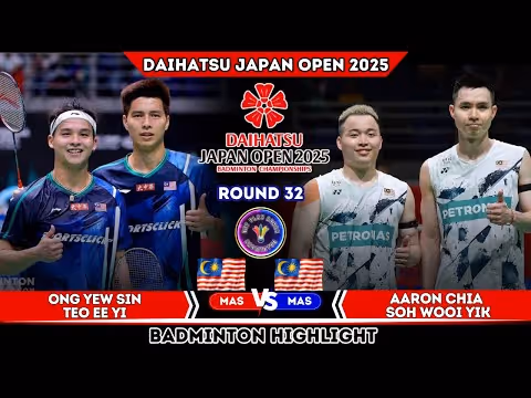 冷！苏伟译/谢定峰0-2不敌王耀新/张御宇集锦！ 2025日本公开赛 男双1/16决赛视频