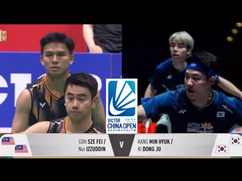 前世界第一一轮游！姜珉赫/奇东柱2-1吴世飞/伊祖丁 2025中国公开赛 男双1/16决赛视频