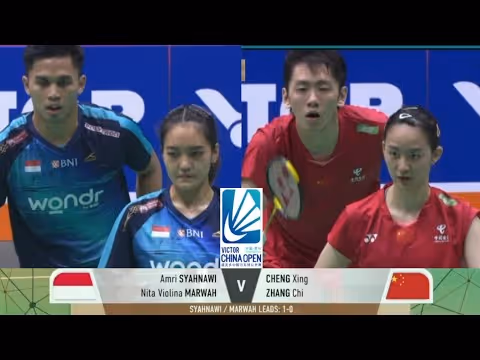 程星张驰一轮游！1-2马尔瓦/阿姆里集锦 2025中国公开赛 混双1/16决赛视频