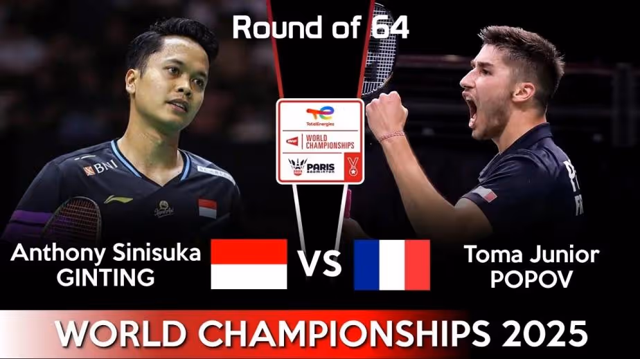 决胜局拼到23-25一轮游！金廷1-2大波波夫集锦！ 2025羽毛球世锦赛 男单1/32决赛视频