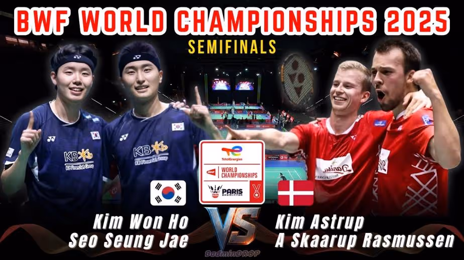 两局仅得15分！金元浩/徐承宰21-3横扫阿斯特鲁普/安德斯集锦！ 2025羽毛球世锦赛 男双半决赛视频