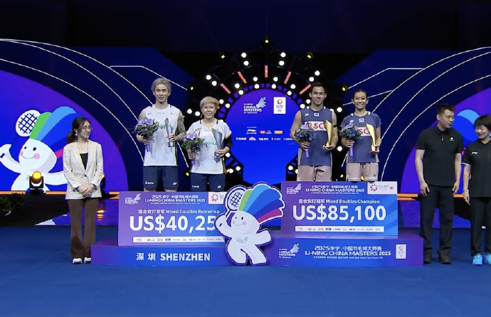 德差波/苏皮萨拉2-0陈堂杰/杜颐沩夺冠集锦  2025中国大師賽 混雙决赛視頻