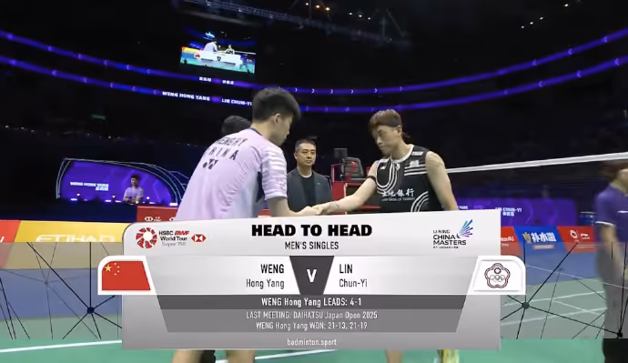 翁泓阳2-0林俊易夺冠集锦 2025中国大师赛 男单决赛视频