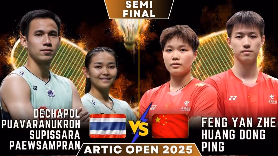 冯彦哲/黄东萍2-1德差波/苏皮萨拉集锦 2025年北极公开赛混双半决赛视频