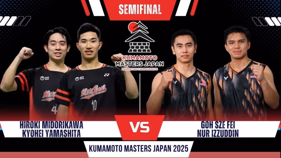 冷门！吴世飞/伊祖丁0-2绿川大辉/山下恭平集锦！ 2025日本大师赛 男双半决赛视频