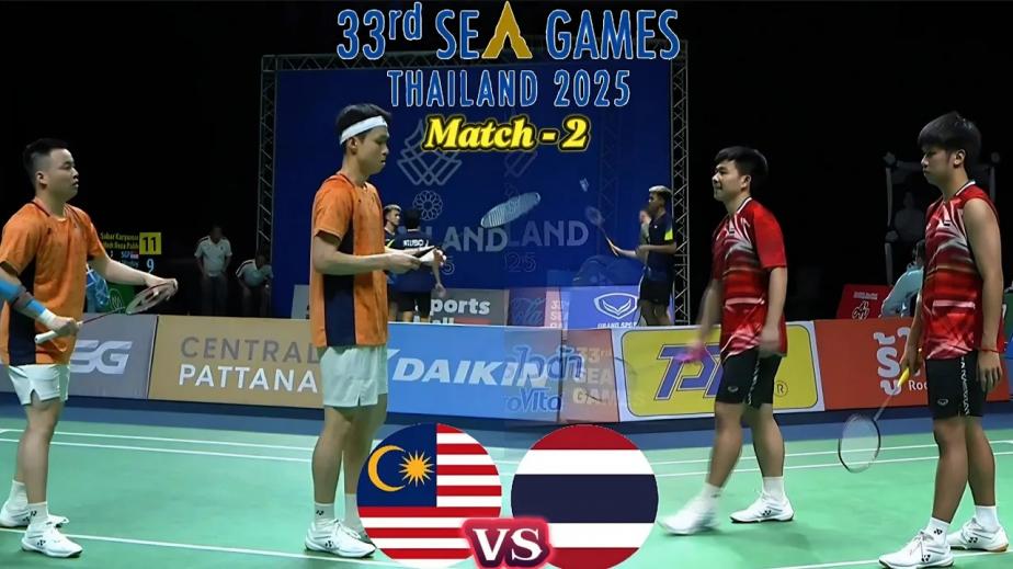 苏伟译/谢定峰2-0苏帕克/佩拉查伊集锦 2025东南亚运动会 男团半决赛视频