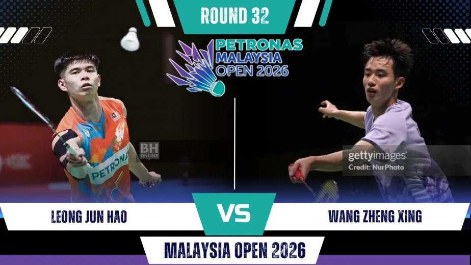 连续6次一轮游，王正行0-2梁峻豪集锦！ 2026马来公开赛 男单1/16决赛视频