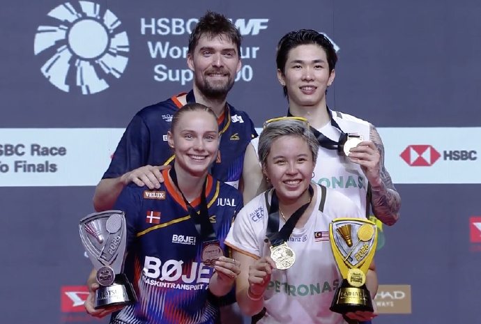 新年首冠！陈堂杰/杜颐沩2-1克里斯蒂安森/博尔夺冠集锦！ 2026印尼大师赛 混双视频