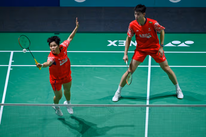 大冷门！冯彦哲/黄东萍1-2不敌丹麦组合麦斯/布施集锦 2026全英公开赛 混双1/8决赛视频
